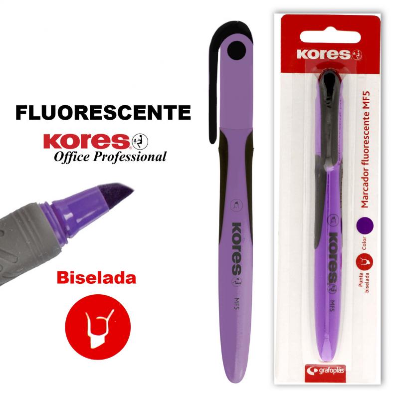 kores-blister-1-marcador-fluor-c-softgrip-mf5-violeta