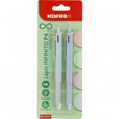 KORES Blíster 2 Lapiz Infinito Retractil P4 M+A