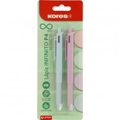 KORES Blíster 2 Lapiz Infinito Retractil P4 M+L