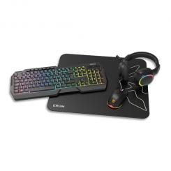 Krom Kenta 4 in 1 RGB Gaming Kit, Negro