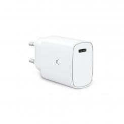 Ksix Cargador de red 20 W, Power Delivery, Carga rápida, Puerto USB-C, Blanco
