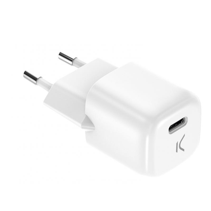 ksix-cargador-de-red-mini-gan-20-w-pps-power-delivery-carga-rapida-puerto-usb-c-blanco