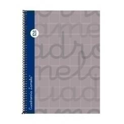Lamela Bloc Tapa Forrada 4º 80H Cuadrovia 2,5 Mm Gris