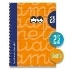 Lamela Bloc Tapa Forrada 4º 80H Cuadrovia 2,5 Mm Naranja