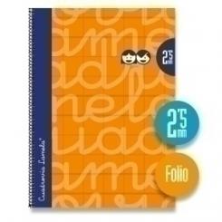 Lamela Bloc Tapa Forrada Fº 80H Cuadrovia 2,5 Mm Naranja