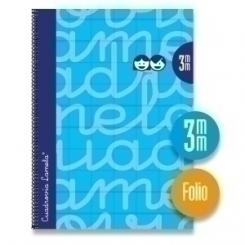Lamela Bloc Tapa Forrada Fº 80H Cuadrovia 3 Mm Azul