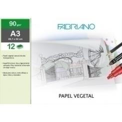 Lamina Papel Vegetal Fabriano A3 90 Gr. Bolsa De 12