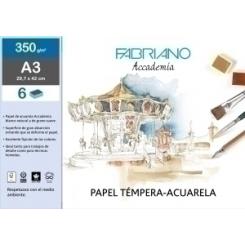 Laminas Acuarela Fabriano A3+ 350 Gr. Bolsa De 6