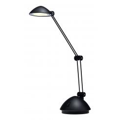 Lámpara LED 3W Archivo 2000 sobremesa acabado mate. Luz blanco cálido. Brazo articulado doble. Medida ext 130x340x220 mm. Color negra metalizada.