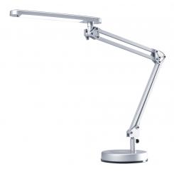 Lámpara LED 6W Archivo 2000 sobremesa c/cabezal pivotable. c/base Luz blanco neutro. Medida ext 150x565x280 mm. Color plata.