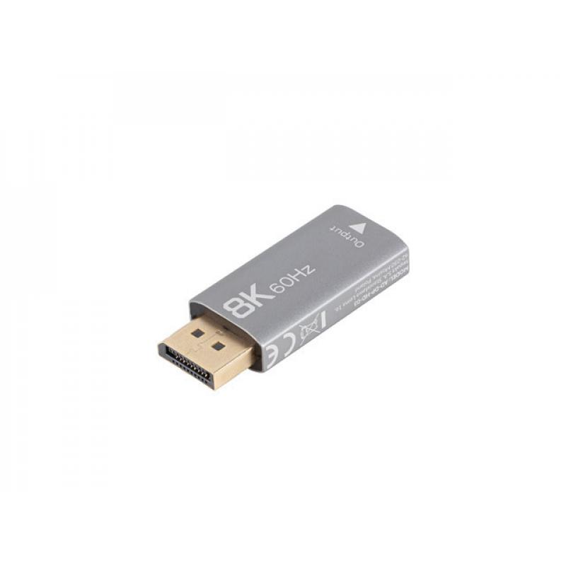 lanberg-ad-dp-hd-03-adaptador-de-cable-de-video-0-m-displayport-hdmi-plata