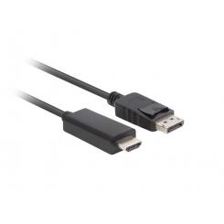 Lanberg CA-DPHD-11CC-0050-BK cambiador de género para cable DisplayPort HDMI Negro