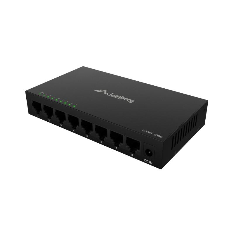 lanberg-dsm1-1008-switch-no-administrado-gigabit-ethernet-10-100-1000-escritorio-negro