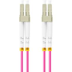 Lanberg FO-LULU-MD41-0005-VT Cable de fibra óptica e InfiniBand 0,5 m LC Púrpura