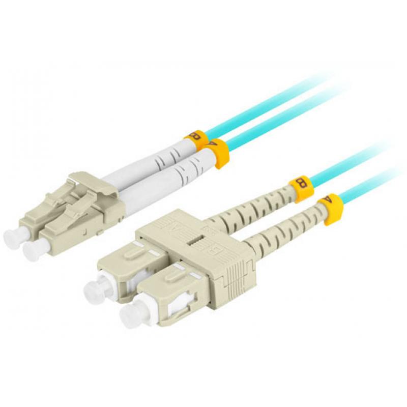 lanberg-fo-lusu-md31-0020-tq-cable-de-fibra-optica-e-infiniband-2-m-2x-lc-2x-sc-lc-sc-color-aguamarina