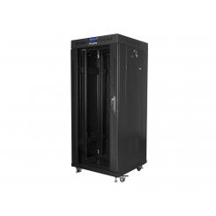 Lanberg free standing rack 19inch cabinet 27U 600x600 glass door LCD flat pack black Rack o bastidor independiente