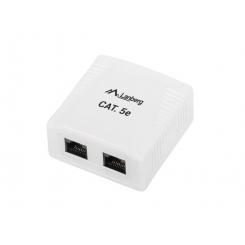 Lanberg OU5-0002-W caja de tomacorriente RJ-45 Blanco