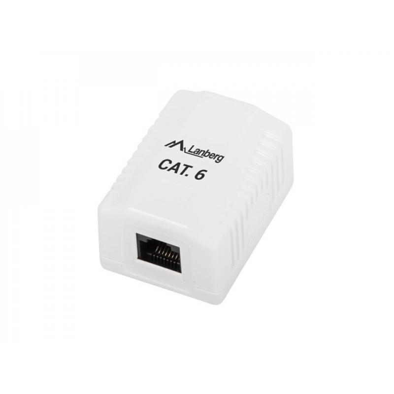 lanberg-ou6-0001-w-caja-de-tomacorriente-rj-45-blanco