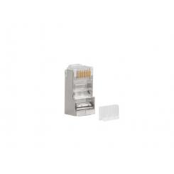 Lanberg PLS-6000 conector RJ-45 Acero inoxidable, Transparente