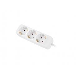 Lanberg PS0-03F-0150-W base múltiple 1,5 m 3 salidas AC Interior Blanco
