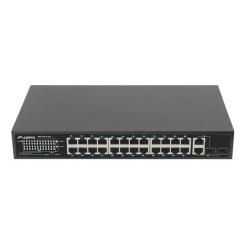 Lanberg RSFE-24P-2C-250 switch No administrado Gigabit Ethernet (10/100/1000) Energía sobre Ethernet (PoE) 1U Negro