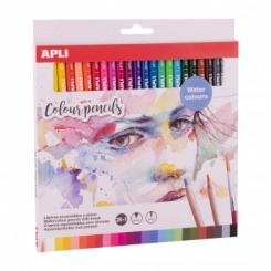 APLI Lápices Acuareables Con Pincel 24U