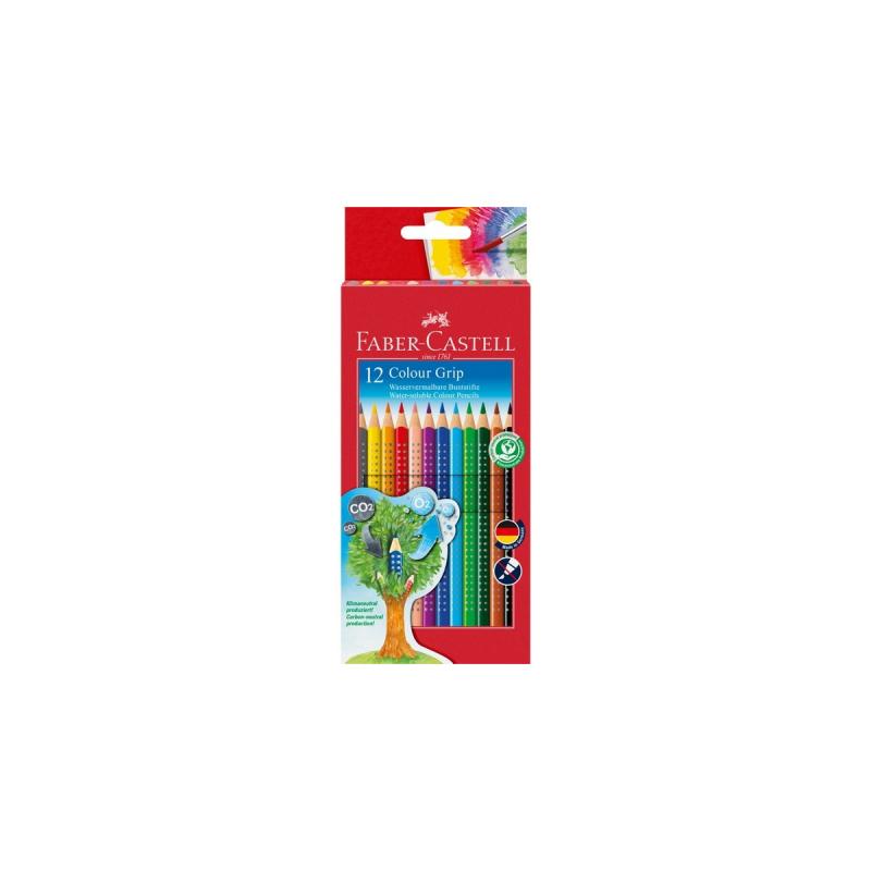 Lápices Acuarelables FABER-CASTELL Colour Grip estuche de 12