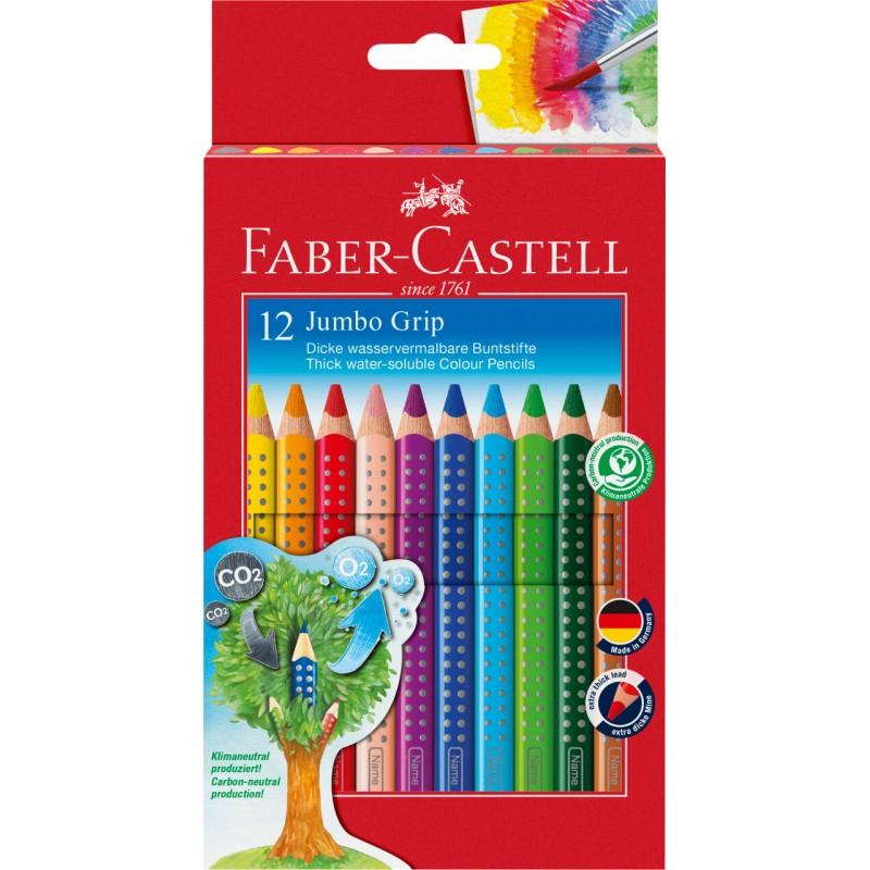 Lápices Acuarelables FABER-CASTELL Jumbo Grip estuche de 12