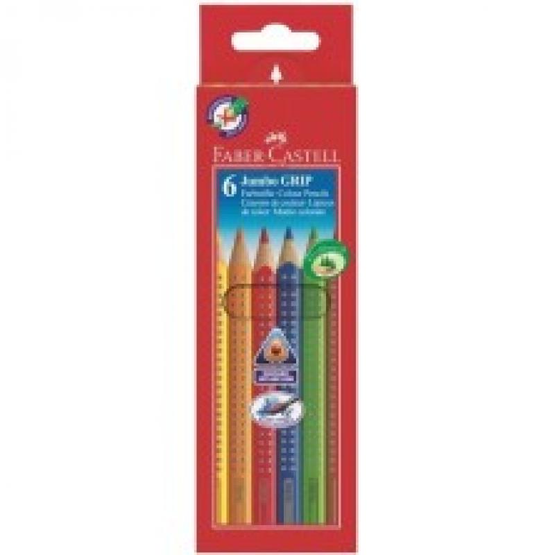 Lápices Acuarelables FABER-CASTELL Jumbo Grip estuche de  6