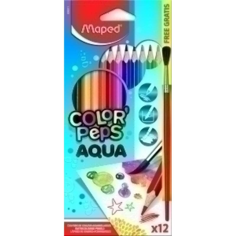 lapices-acuarelables-maped-colorpeps-estuche-de-12-1-pincel
