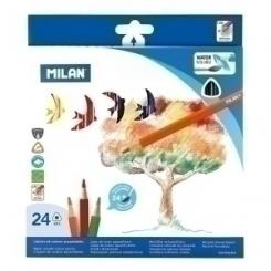 Lapices Acuarelables Milan Triangular Mina 2,9 Mm Estuche De 24