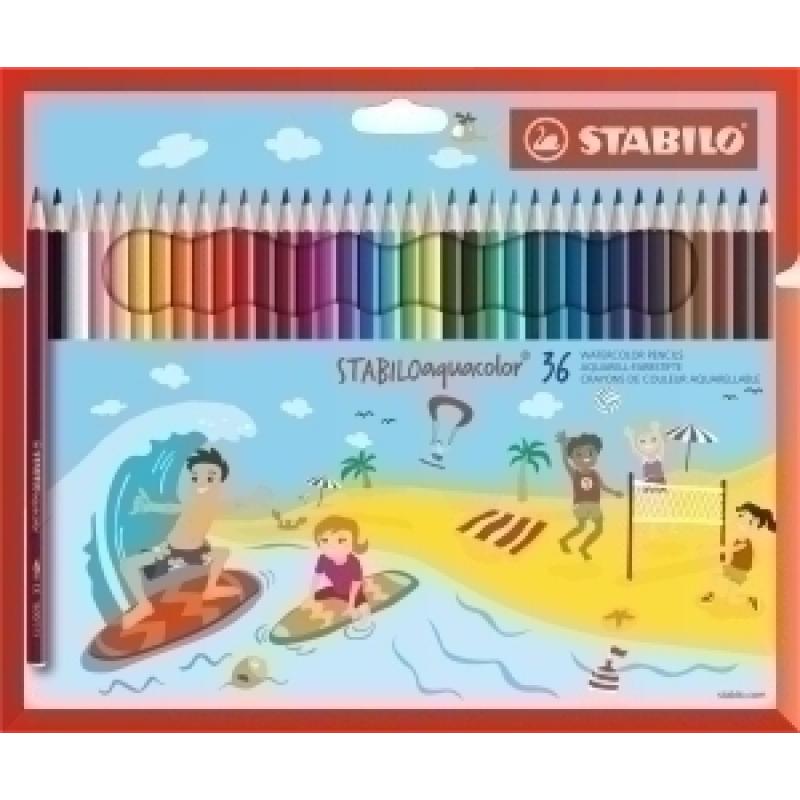 lapices-acuarelables-stabilo-aquacolor-estuche-carton-de-36