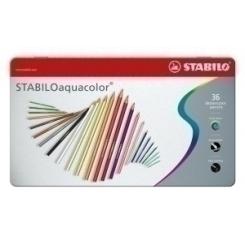 Lapices Acuarelables Stabilo Aquacolor Estuche Metal De 36