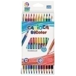 Lapices Carioca Bicolor Triangular Caja De 12