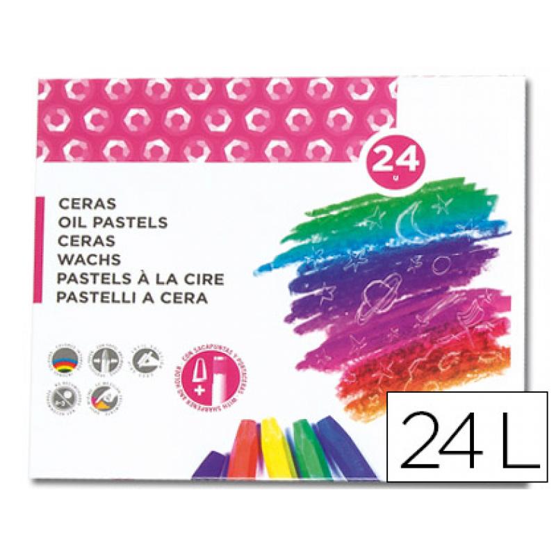 lapices-cera-blanda-liderpapel-caja-de-24-colores