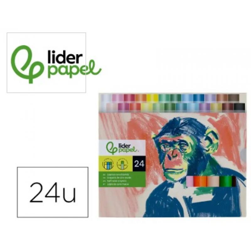 lapices-cera-blanda-liderpapel-redonda-caja-c-24-unidades-colores-surtidos