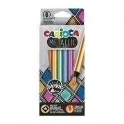 Lapices Color Carioca Metallic Caja De 6