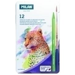 Lapices Color Milan Acuarelables Estuche Metal De 12