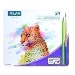 Lapices Color Milan Acuarelables Estuche Metal De 24