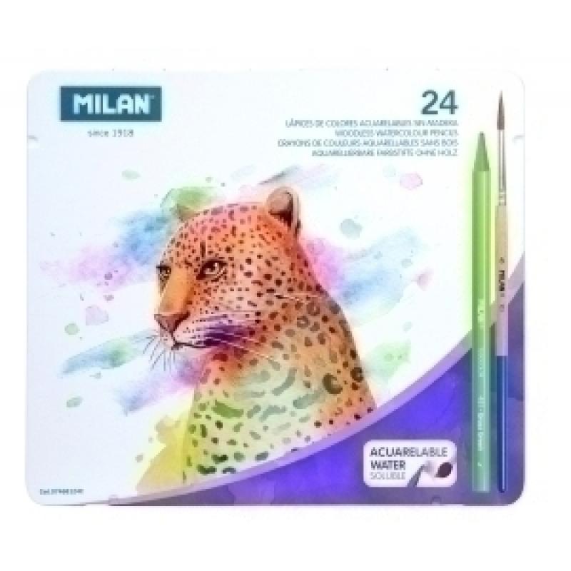 lapices-color-milan-acuarelables-estuche-metal-de-24
