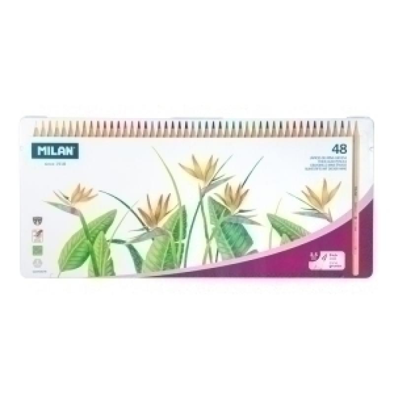 lapices-color-milan-hex-caja-metal48