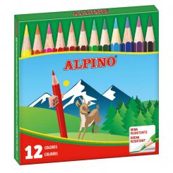Lapices De Colores Alpino  Cortos Estuche De 12