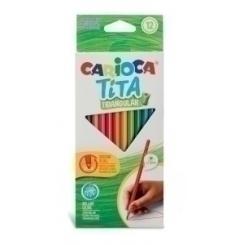 Lapices De Colores Carioca Tita Triangular Estuche De 12
