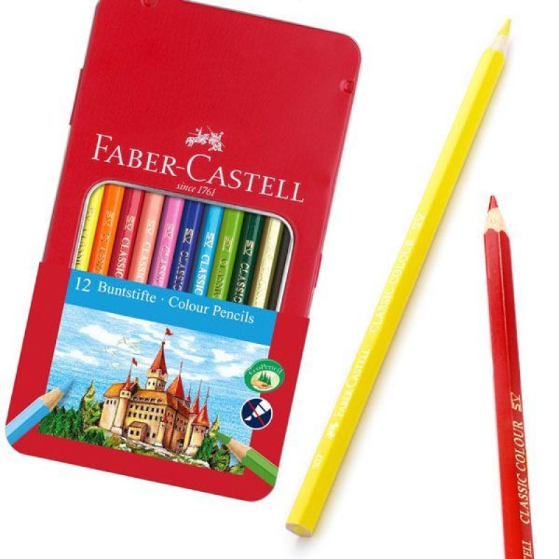 Lápices de colores FABER-CASTELL  estuche de Metal De 12