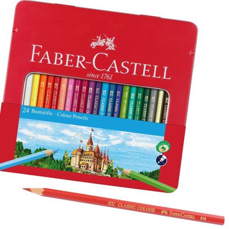 Lápices de colores FABER-CASTELL  estuche de Metal De 24