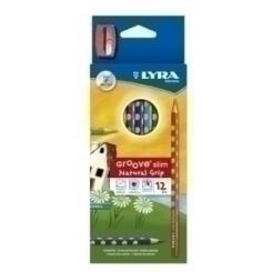 Lapices De Colores Lyra Groove Slim Estuche De 12 Con Afilalapiz