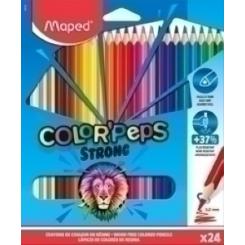 Lapices De Colores Maped Colorpeps Resina Estuche De 24