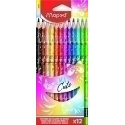 Lapices De Colores Maped Mini Cute  Estuche De 12