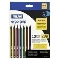 Lapices De Colores Milan Ergo Grip Caja De 10