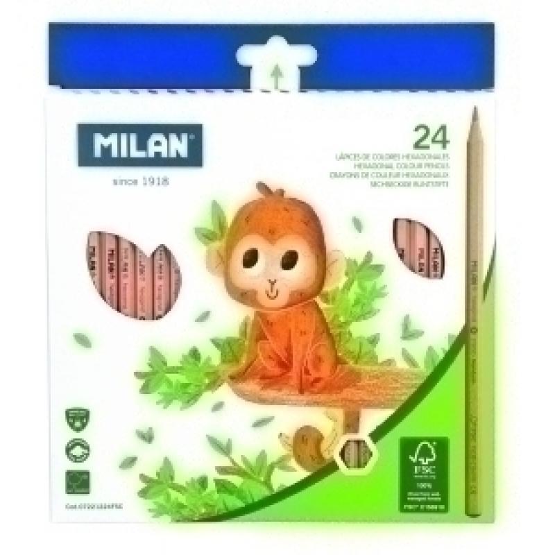 lapices-de-colores-milan-hexagonales-estuche-de-24